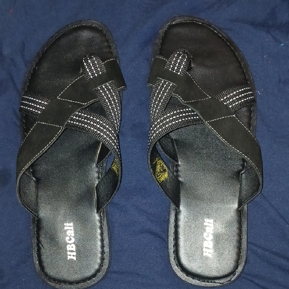 HBCali Black Crisscross Sandals